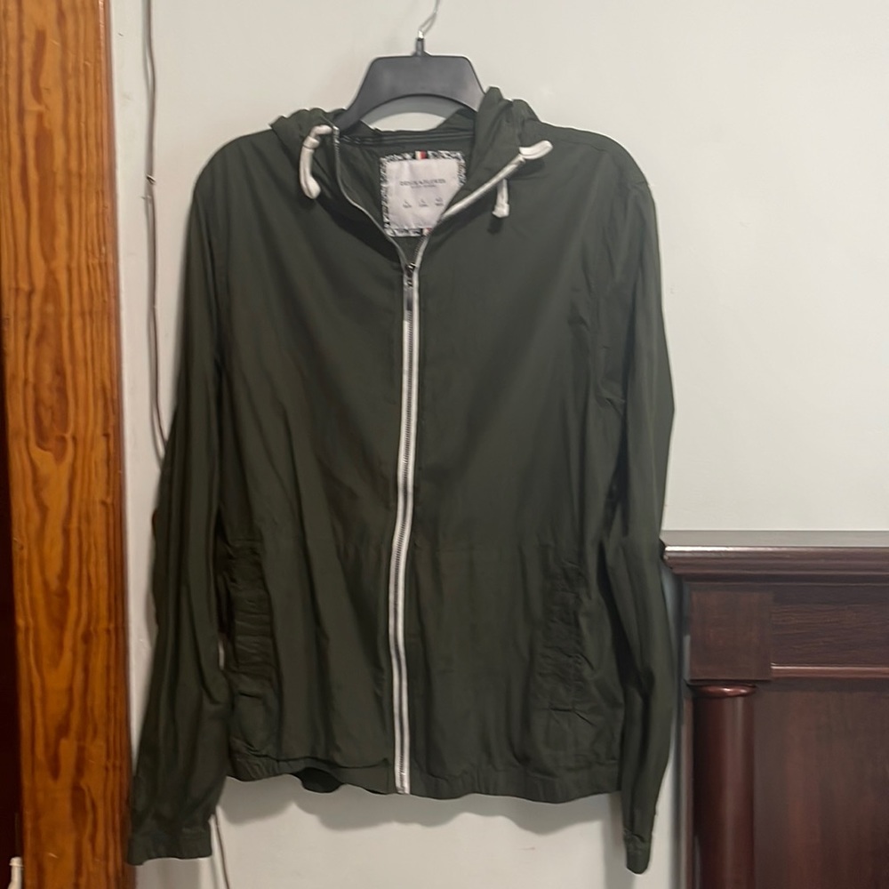 Denim & Flower jacket, Size: Large, Color: Green